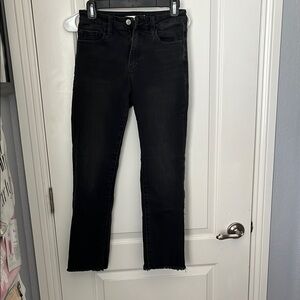 Willow & Root Black Women's Cropped Straight Jeans